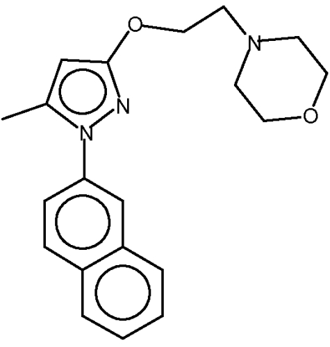 Полиморфы и сольваты гидрохлорида 4-[2-[[5-метил-1-(2-нафталинил)-1н-пиразол-3-ил]окси]этил]морфолина (патент 2560150)