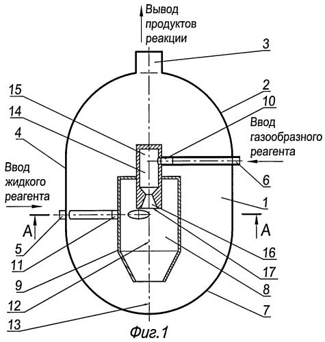 Газожидкостный реактор (патент 2377063)