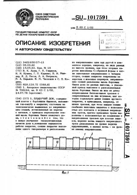 Плавучий док (патент 1017591)