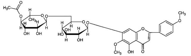 7-о-[6-о-(4-ацетил-альфа-l-рамнопиранозил)-бета-d-глюкопиранозидо-5-гидрокси-6-метокси-2-(4-метокси-фенил)-4н-хромон-4-он, оказывающий антиалкогольное влияние на высшую нервную деятельность (патент 2605377)