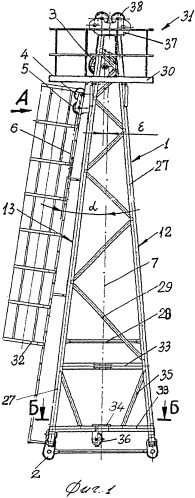 Оголовок башни башенного крана (патент 2350546)