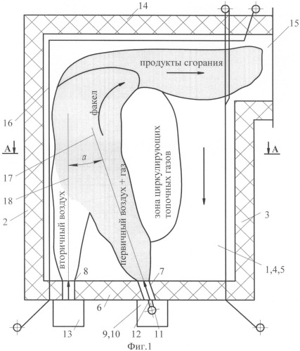 Четырехгранная призматическая топка с вертикальными стенами (варианты) (патент 2403497)