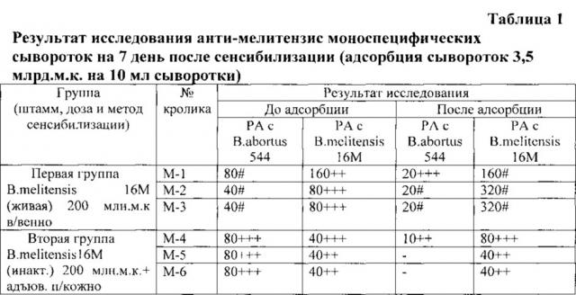 Способ получения бруцеллёзной моноспецифической сыворотки anti-melitensis (патент 2613901)