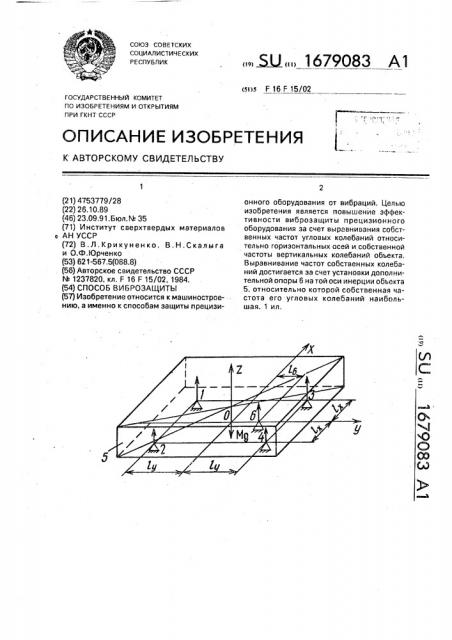 Способ виброзащиты (патент 1679083)