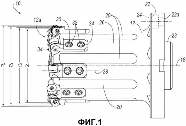 Многокассетный режущий инструмент и расточный узел для колес подвижного состава (патент 2475339)