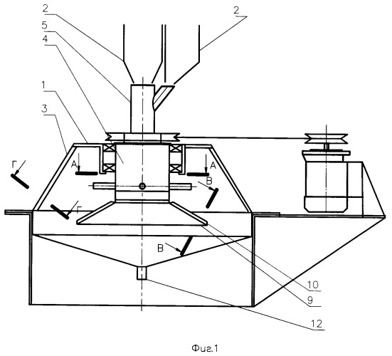 Агрегат для смешения сыпучих материалов (патент 2449829)