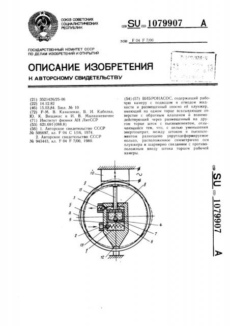 Вибронасос (патент 1079907)