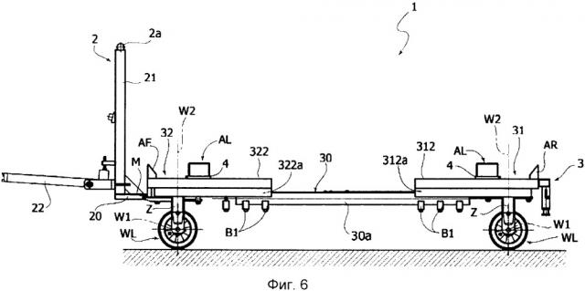 Тележка для транспортировки контейнеров для деталей или компонентов в промышленной установке (патент 2656798)