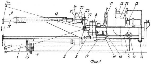 Напольно-рельсовая машина для подачи заготовок (патент 2288415)