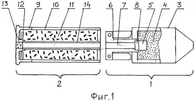 Танковый выстрел раздельного заряжания "валдай" с лазерным вводом установки взрывателя (патент 2368862)