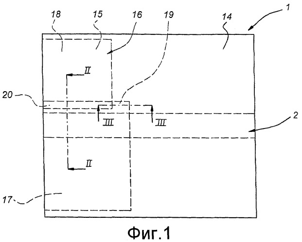 Структура соединения в слоистом материале, содержащем локальное армирование (патент 2358877)