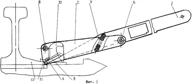 Устройство для снятия изолирующих уголков упругих рельсовых скреплений (патент 2320799)
