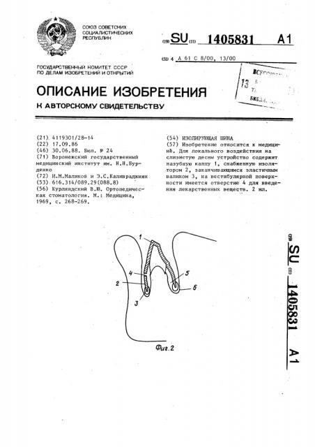 Изолирующая шина (патент 1405831)