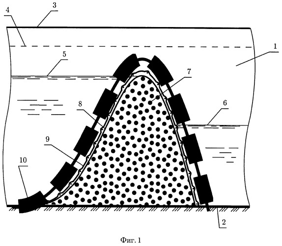 Способ подъема уровня воды в малых водотоках после дноуглубительных работ (варианты) (патент 2499866)