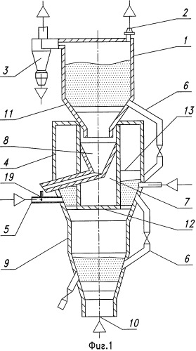 Печь для обжига мелкозернистого материала в псевдоожиженном слое (патент 2497057)