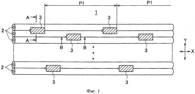 Лента из оптических волокон и волоконно-оптический кабель, в котором заключена лента из оптических волокон (патент 2584175)