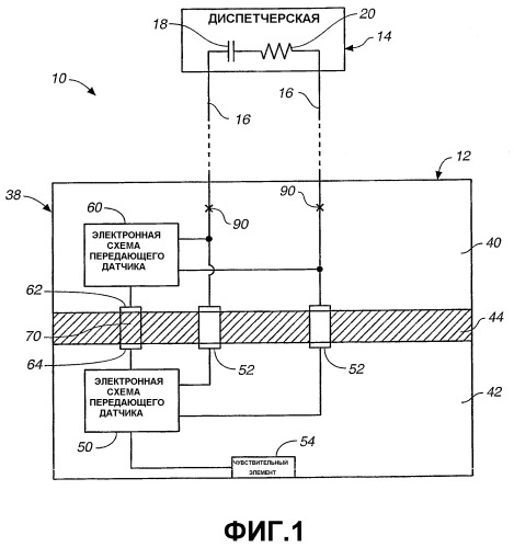 Технологический передающий датчик с беспроводным каналом связи (патент 2293951)