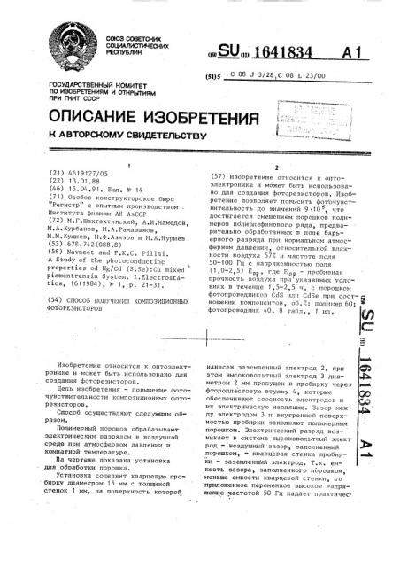 Способ получения композиционных фоторезисторов (патент 1641834)