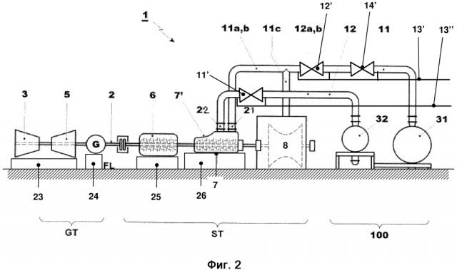 Электростанция с комбинированным циклом (патент 2623568)