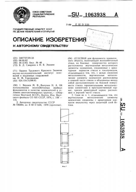 Свая (патент 1063938)