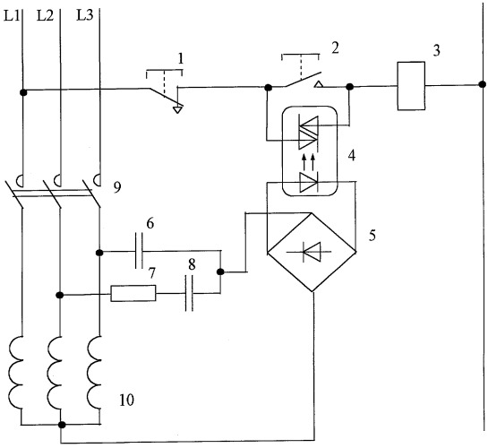 Устройство защиты асинхронных электродвигателей от несимметричных режимов работы (патент 2269855)