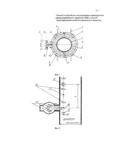 Способ и устройство исследования характеристик заряда взрывчатого вещества и способ идентификации свойств взрывчатого вещества (патент 2634249)