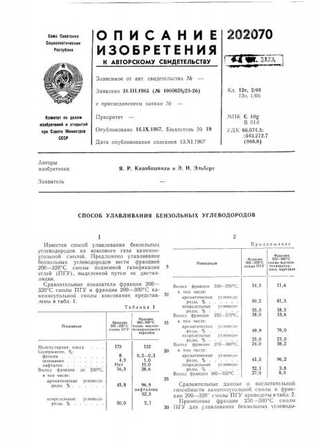 Патент ссср  202070 (патент 202070)