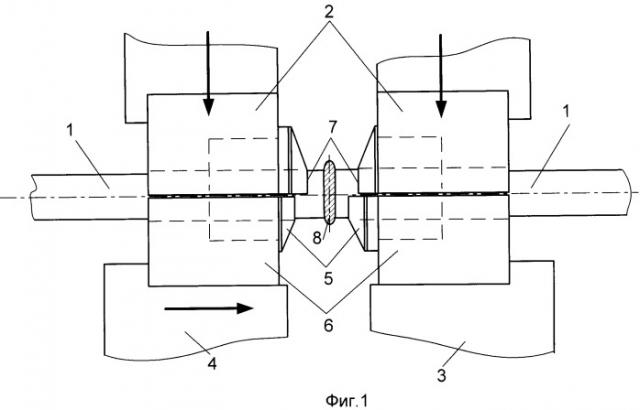 Способ контактной стыковой сварки оплавлением изделий круглого сечения с последующим удалением грата (патент 2467848)