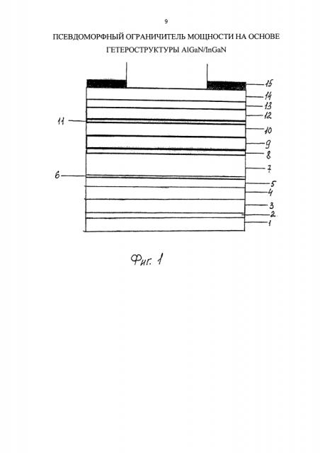 Псевдоморфный ограничитель мощности на основе гетероструктуры algan/ingan (патент 2640965)