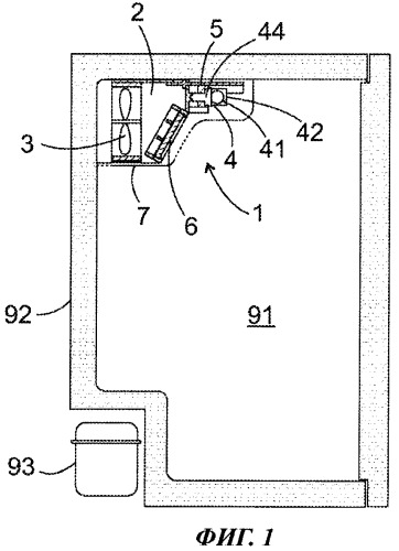Осветительно-воздуходувное устройство для холодильного аппарата (патент 2431791)
