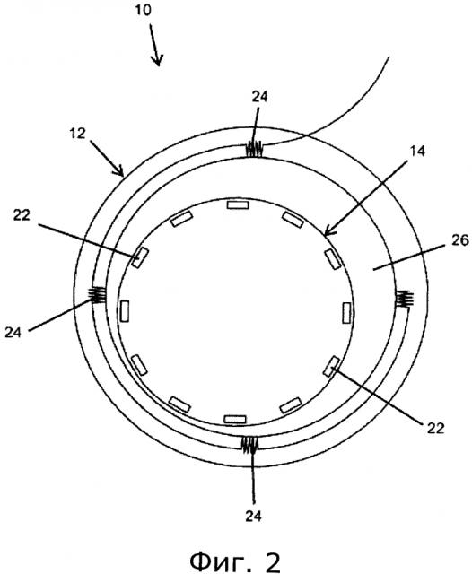Схема расположения катушек гидроэлектрической турбины (патент 2602092)
