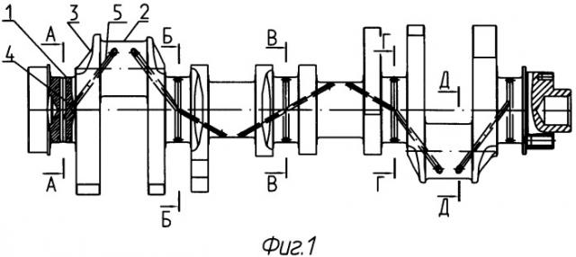 Коленчатый вал двигателя внутреннего сгорания (патент 2335668)