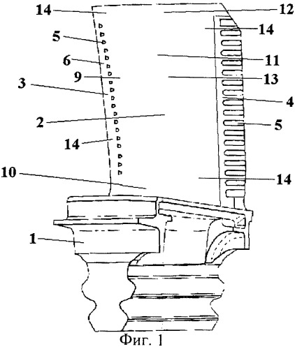 Лопатка турбины (патент 2259481)