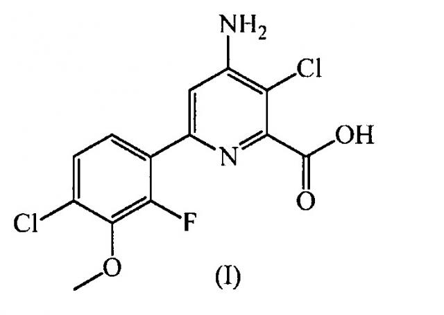Гербицидная композиция, содержащая 4-амино-3-хлор-6-(4-хлор-2-фтор-3-метоксифенил)пиридин-2-карбоновую кислоту или ее производное и флуроксипир или его производные (патент 2617346)