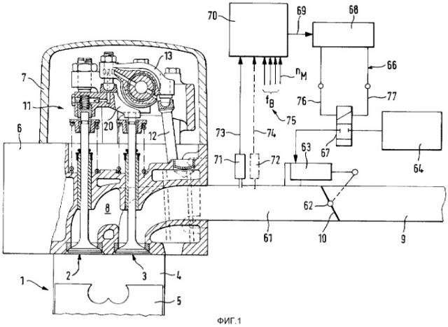 Устройство моторного тормоза 4-тактного поршневого двигателя внутреннего сгорания (патент 2301370)