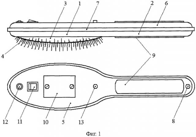 Физиотерапевтическая щетка (патент 2432192)