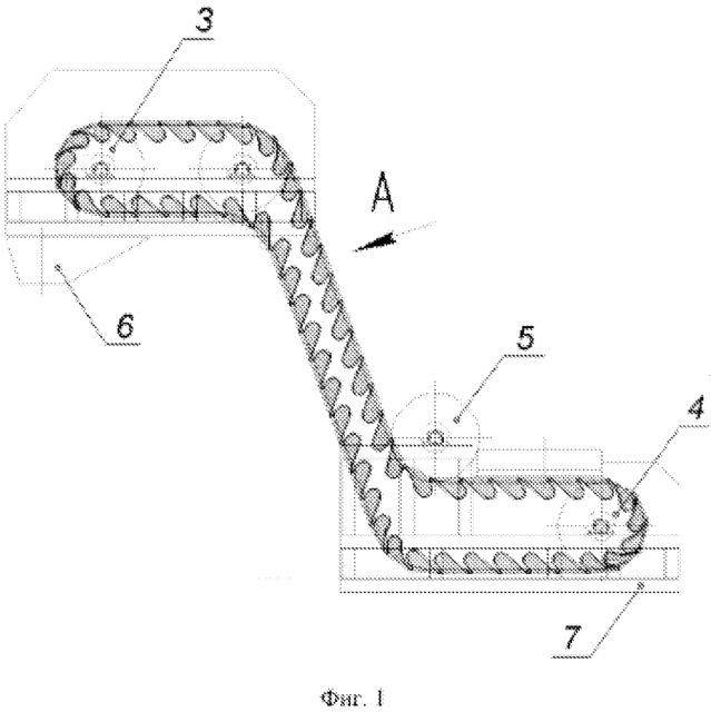Вертикальный ленточный конвейер для крупнокусковых грузов (патент 2612080)