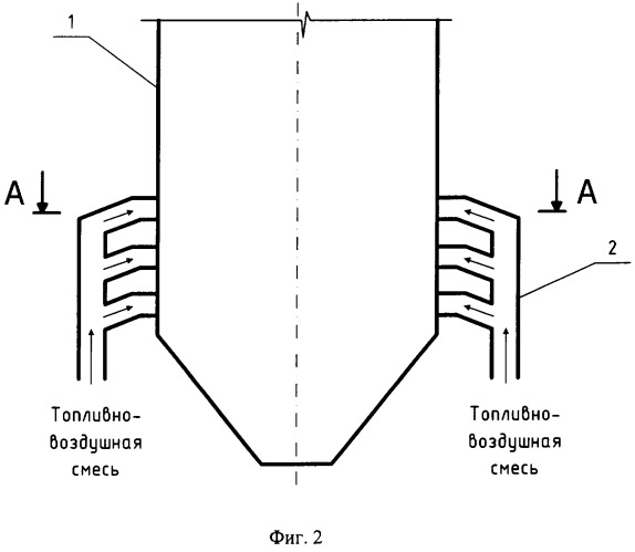 Способ работы вертикальной призматической топки (патент 2324108)