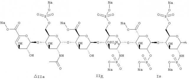 Смесь полисахаридов, являющихся производными гепарина, их получение и фармацевтические композиции, их содержащие (патент 2332424)