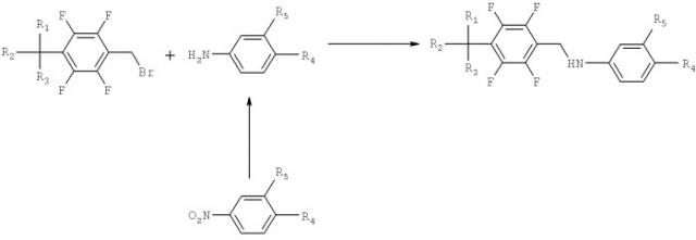 Способ получения замещенных тетрафторбензиланилиновых соединений и их фармацевтически приемлемых солей (патент 2413715)