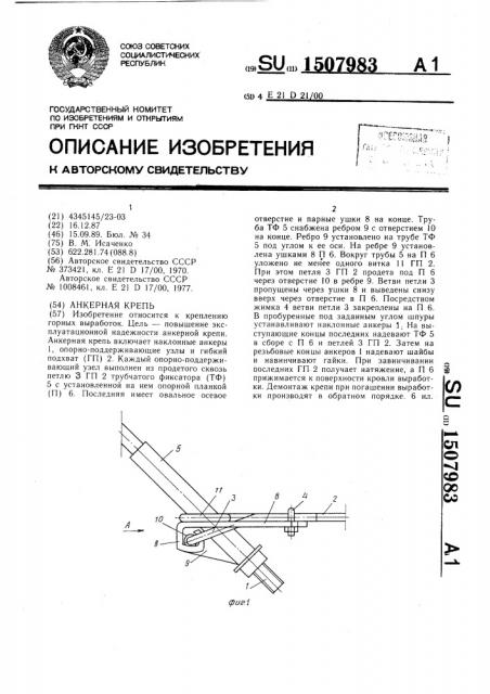 Анкерная крепь (патент 1507983)