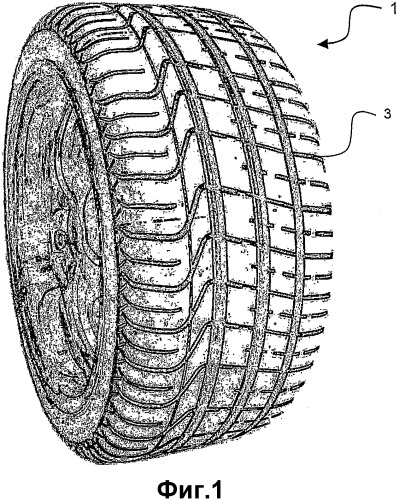 Шина с высокими эксплуатационными характеристиками для автомобиля (патент 2336180)