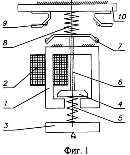 Прямоходовой электромагнитный привод (патент 2375783)