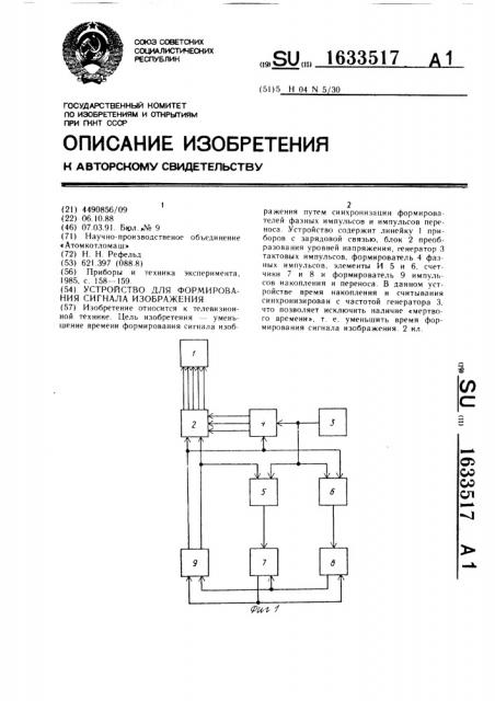 Устройство для формирования сигнала изображения (патент 1633517)