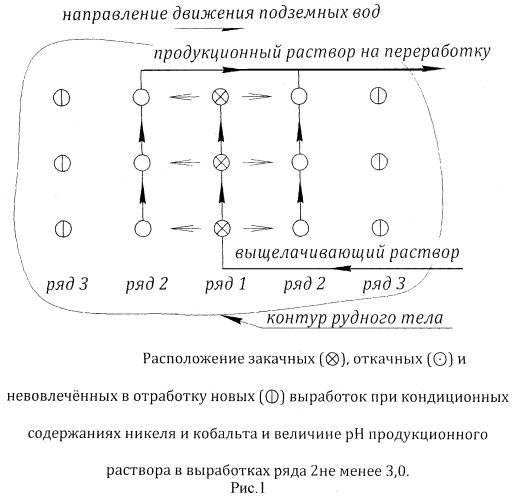 Способ подземного выщелачивания окисленных никель-кобальтовых руд (патент 2516423)