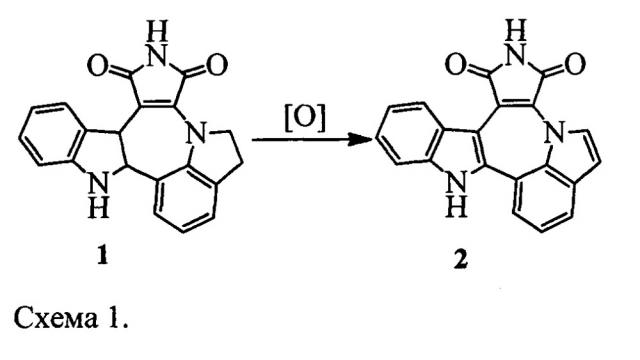 Способ синтеза индоло[1',7':1,2,3]пирроло[3',4':6,7]азепино[4,5-b]индол-1,3(2н,10н)-диона (патент 2648039)