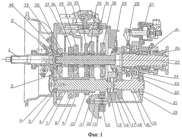 Многоступенчатая составная автомобильная трансмиссия, имеющая дополнительную секцию с тремя промежуточными валами (патент 2395409)