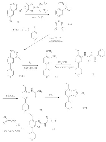 Производные бензотиазола и их применение при лечении заболеваний, связанных с аденозиновыми а2а-рецепторами (патент 2348622)