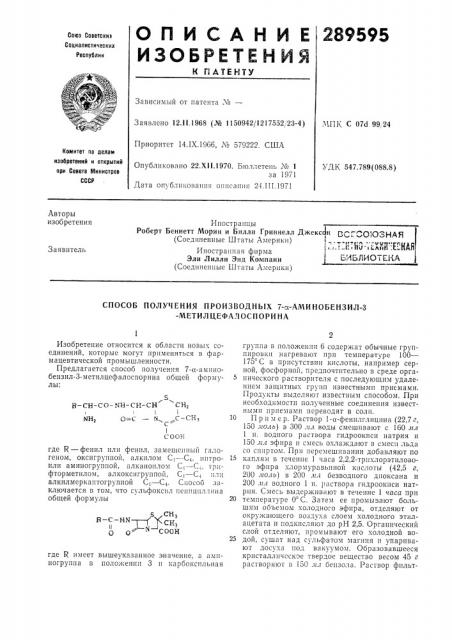 Патент ссср  289595 (патент 289595)