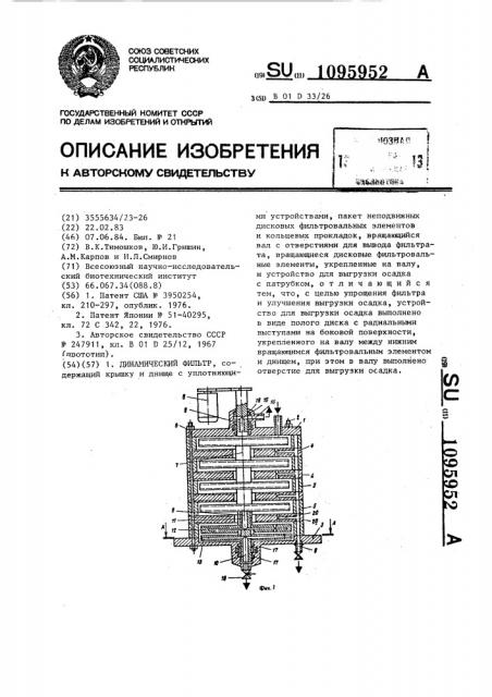 Динамический фильтр (патент 1095952)